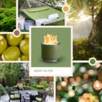 Stolni Kamin MESA XL DeepOlive zelena