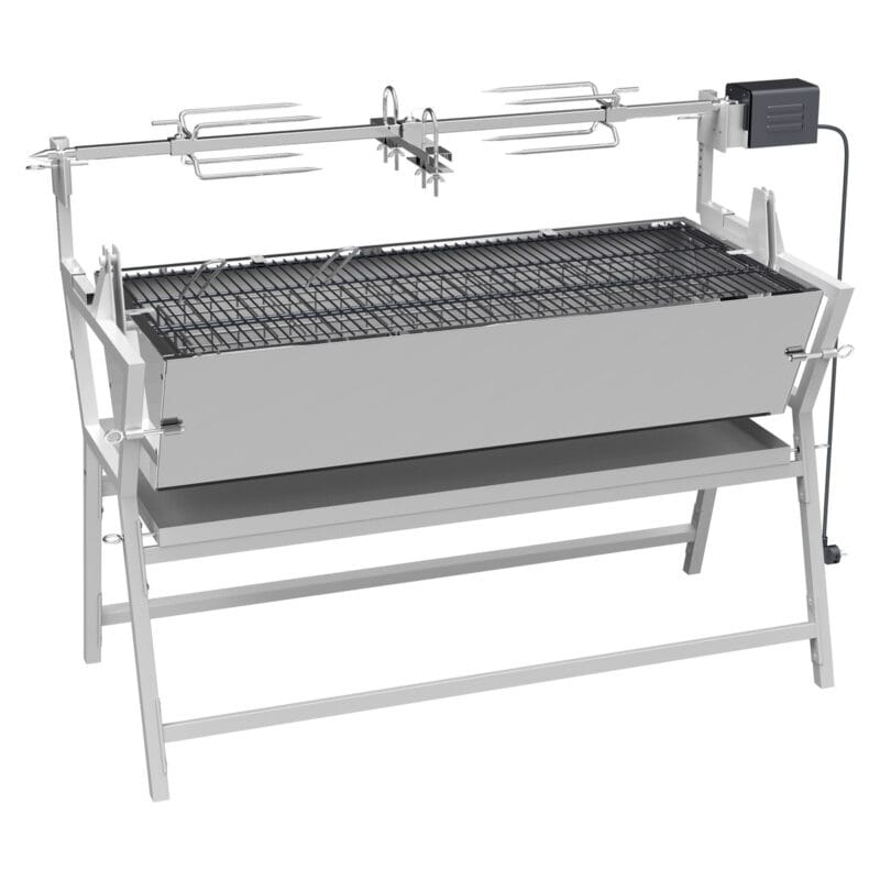 Roštilj na ugljen PIGLET s električnim ražnjem 138 x 96 x 62 cm