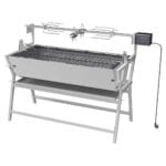 Roštilj na ugljen PIGLET s električnim ražnjem 138 x 96 x 62 cm