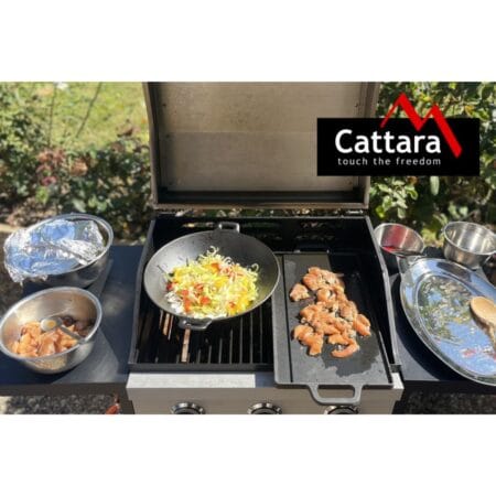 Wok tava za roštilj lijevano željezo 31 cm