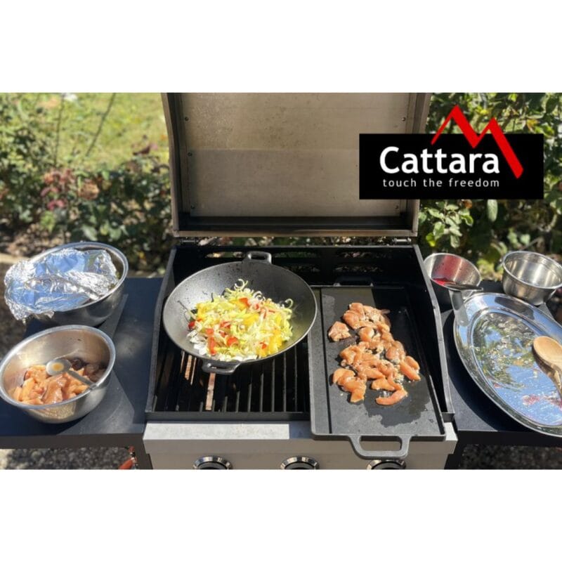 Wok tava za roštilj lijevano željezo 31 cm