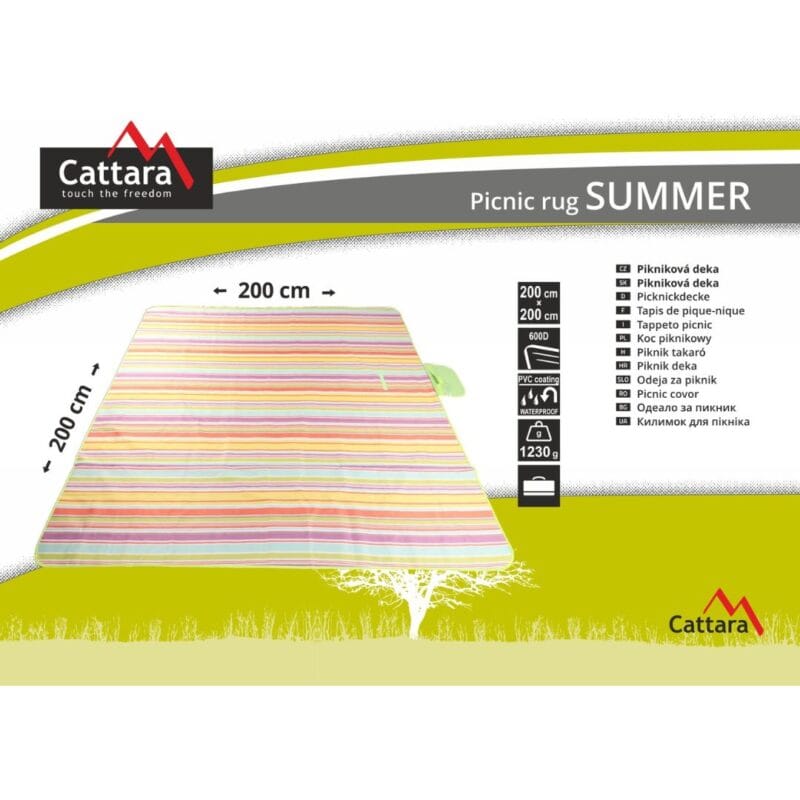 Piknik deka SUMMER 200x200 cm