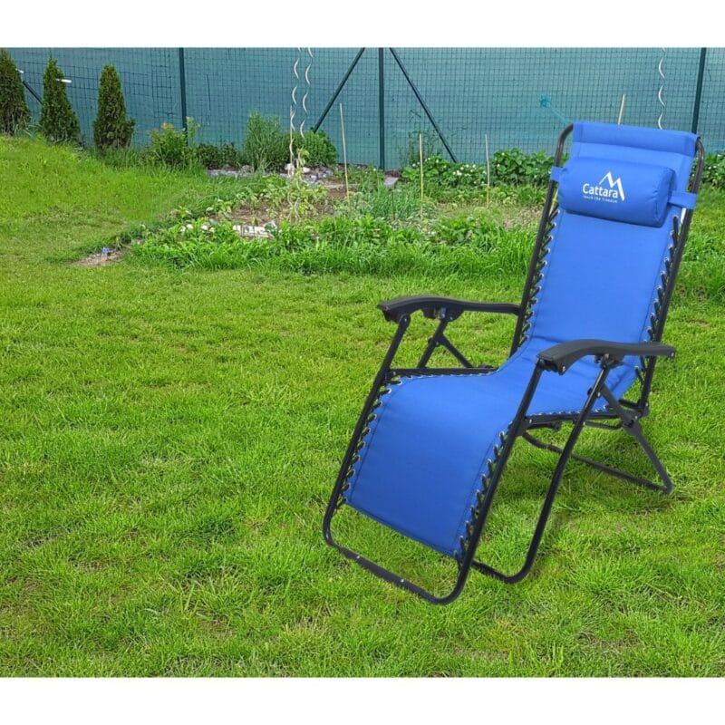 Kamp fotelja LIVORNO plava s naslonom