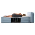 Krevet na napuhavanje Queen Plush sa naslonom