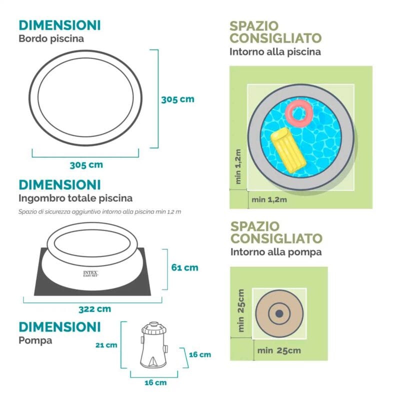 Easy Set montažni bazen 305 x 61 cm s pumpom