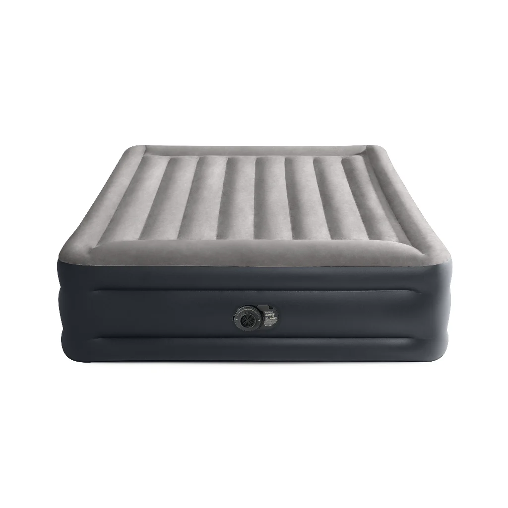 Intex Queen Deluxe Pillow Rest zračni krevet s ugrađenom pumpom 203 × 152 × 42 cm