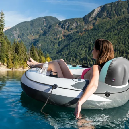 Kolut na napuhavanje Aqua River Run 1 s naslonom i držačima za piće – slika 2